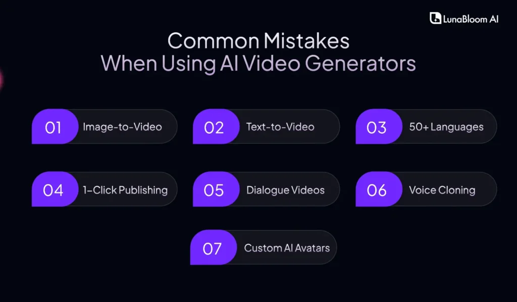 common mistakes when using ai video generators
