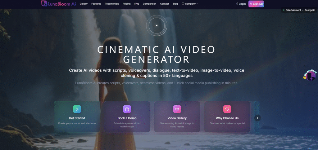 lunabloomai homepage