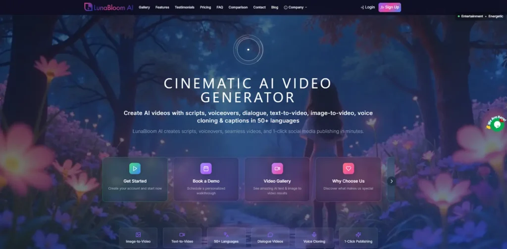 lunabloomai homepage