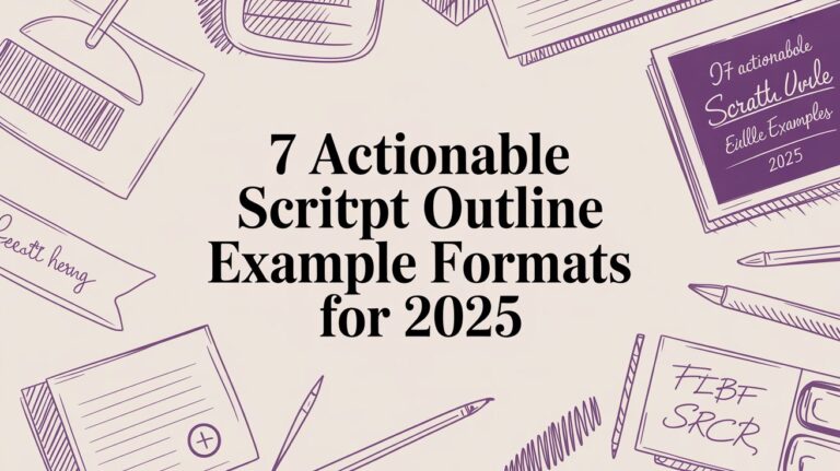 7 Actionable Script Outline Example Formats for 2025