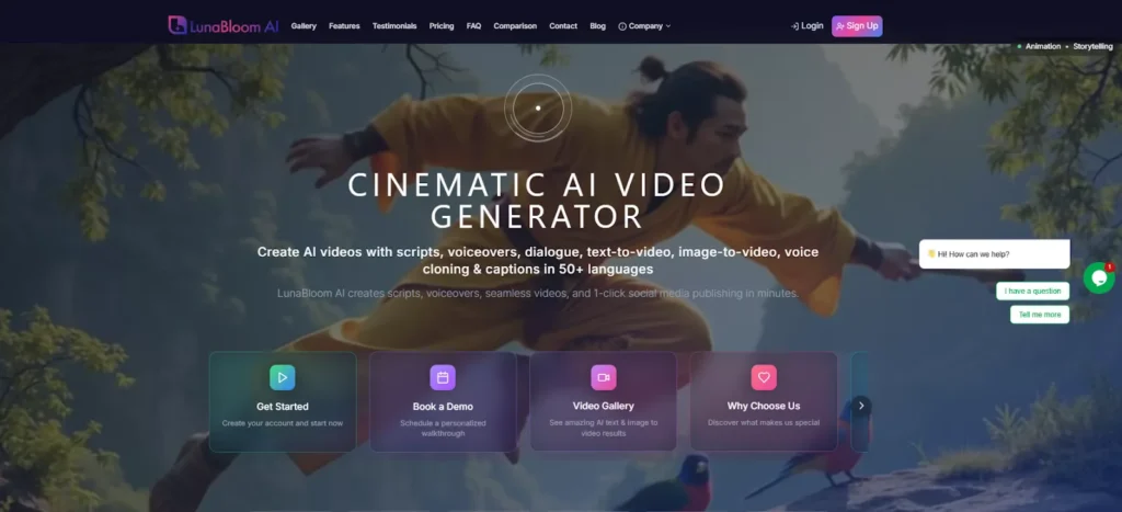 lunabloomai homepage