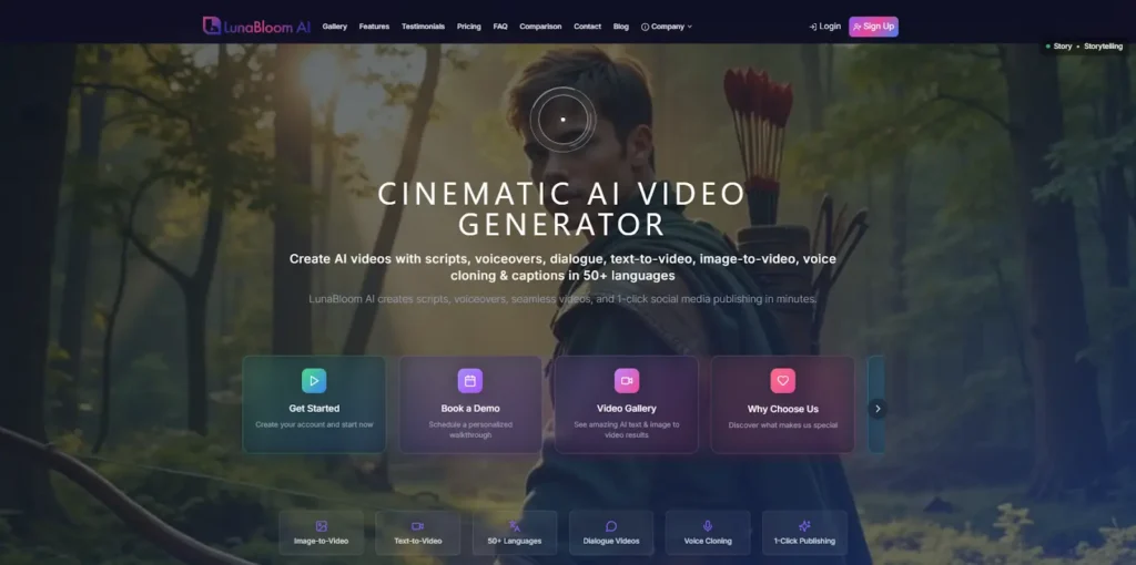 lunabloomai homepage