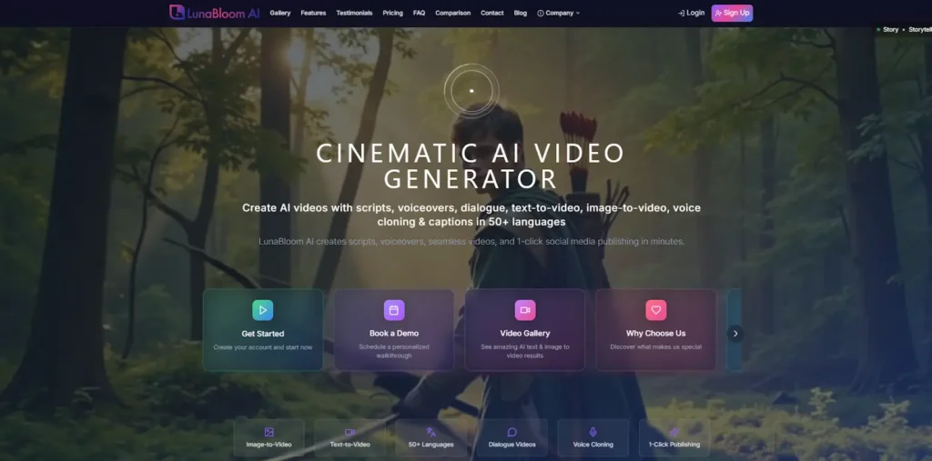 lunabloomai homepage