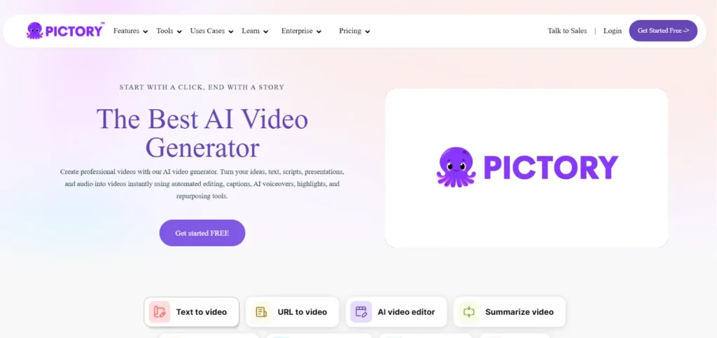pictory homepage